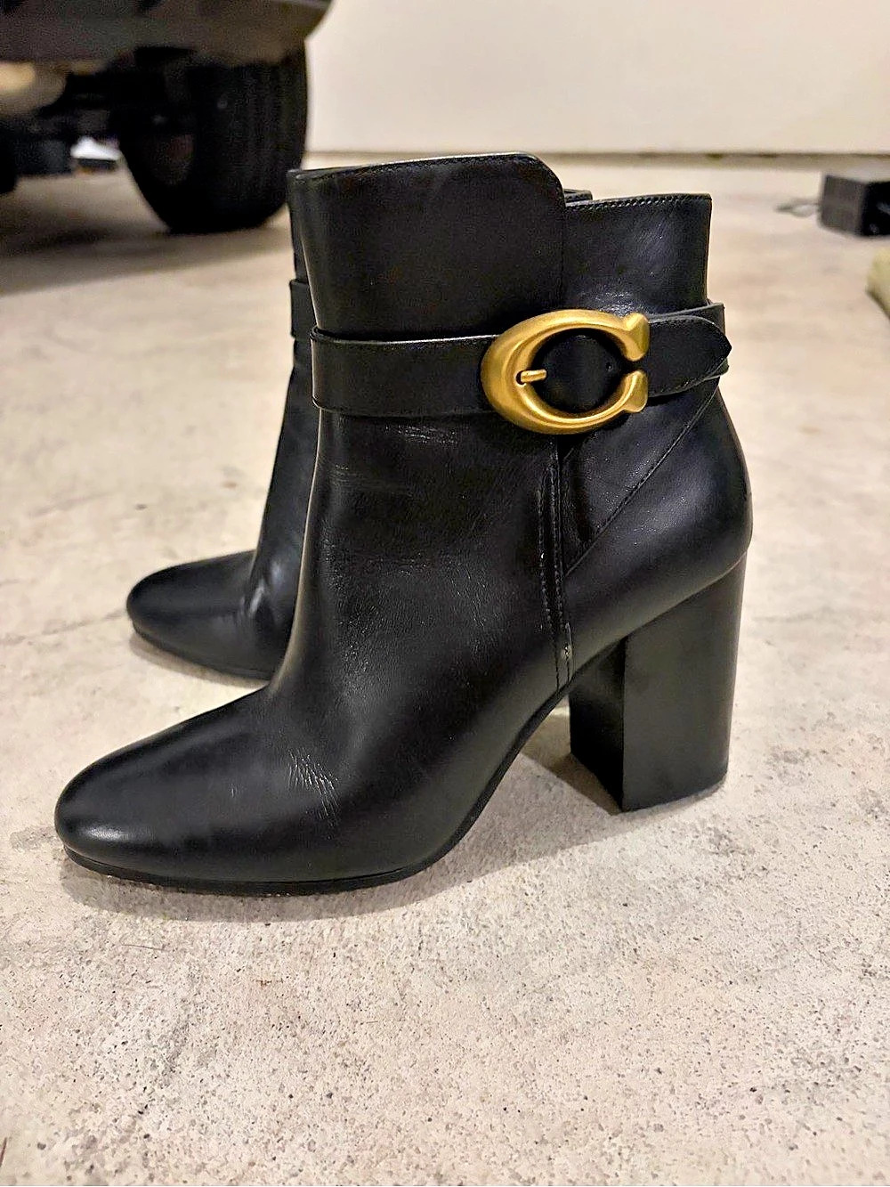 Coach G2804 Black Leather Ankle Boots US 5.5
